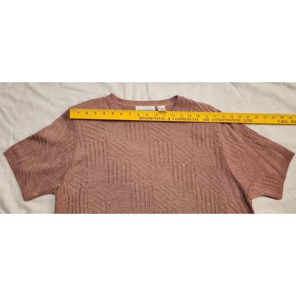 Alfred Dunner Pink Salmon Knit Sweater Short Sleeve XL NWT - Picture 5 of 6